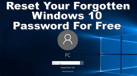 Forgot Windows 10 Password How To Reset Windows 10 Password Easily 100 Working Youtube In