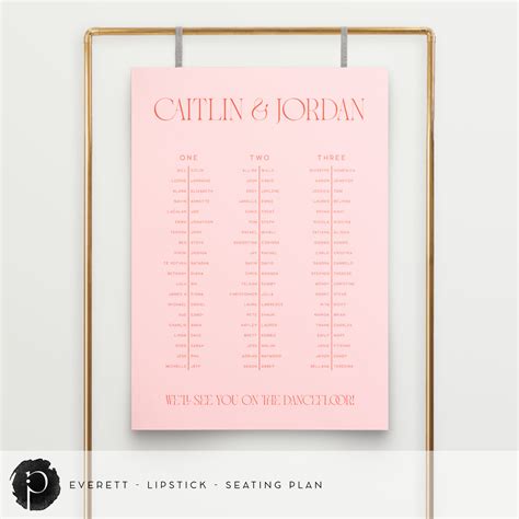 Everett - Seating Plan Chart – Paper & Ink Studio