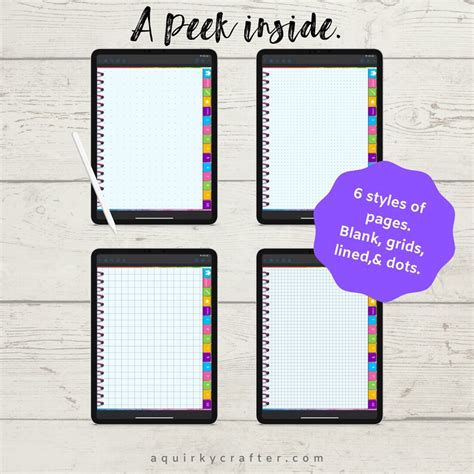 Rainbow Digital Notebook With Bonus Digital Stickers. - Etsy