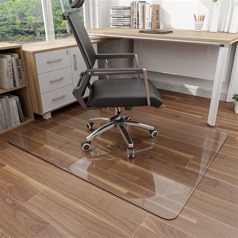 Beautypeak X Tempered Glass Office Chair Mat For Carpet Or Hard