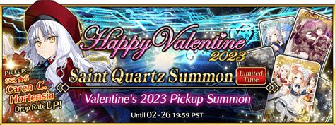 Valentine 2023 Event (US)/Summoning Campaign | Fate/Grand Order Wiki ...