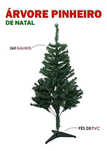 Árvore De Natal Pinheiro De Luxo 120cm 260 Galhos MercadoLivre