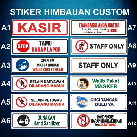 Jual Stiker Himbauan Peringatan Cctv Custom Desain Shopee Indonesia