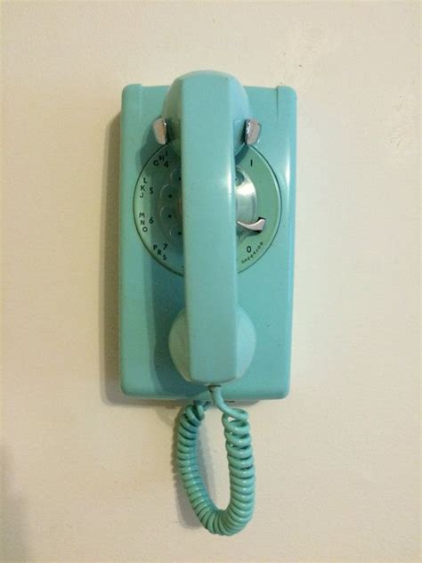 Retro Rotary Wall Mount Telephone In Light Blue Bell System Etsy