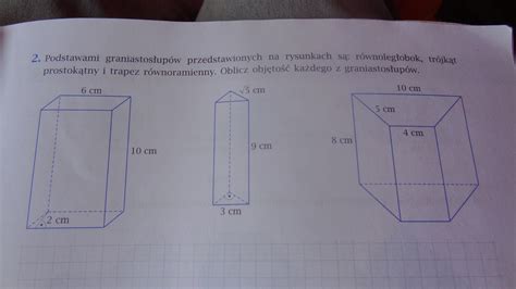 Podstawami Graniastosłupów Przedstawionych Na Rysunkach Są