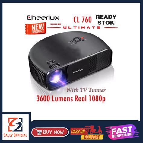 Jual Projector Cheerlux Cl Ultimate Real P Lumens Tv Tuner