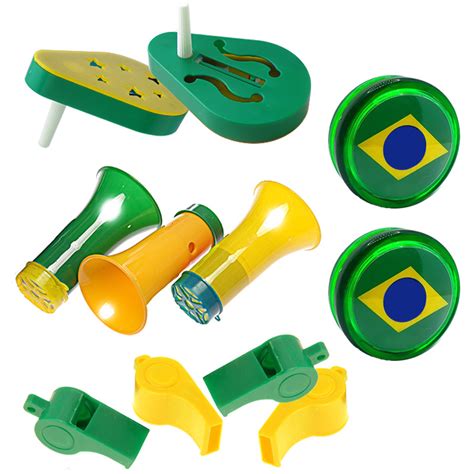 Kit 24 Itens Barulho Copa Do Mundo Brasil Apito Corneta Dupari Loja