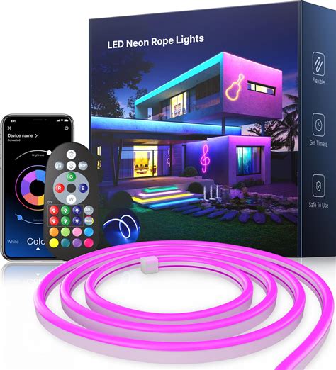 In Neon Led Strip Light Flexible Colour Changing Lights With Remote