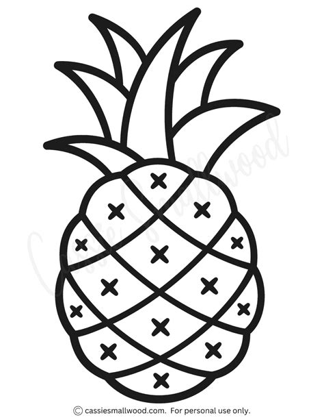 12 Cute Pineapple Templates Free Printable Cassie Smallwood