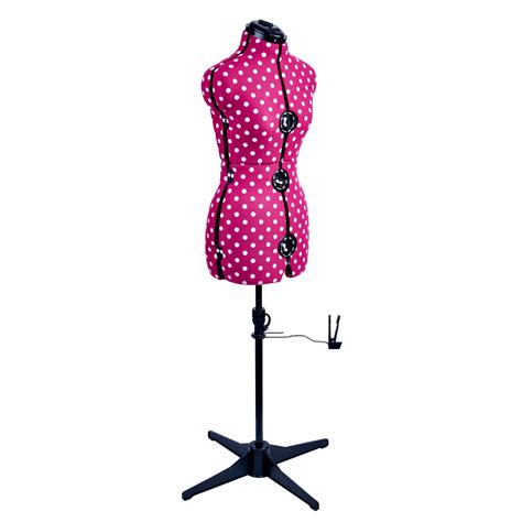 Adjustoform Cerise Polka Dot Part Adjustable Dressmaking Dummy Uk