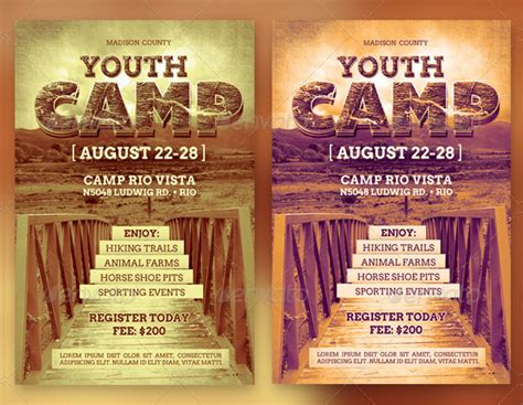 19 Youth Camp Flyer Free Premium Psd Vector Png  Downloads