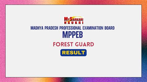 Mp Forest Guard Result 2024 Out Cut Off Merit List