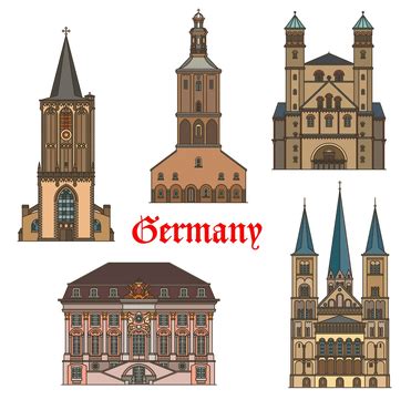 Germany Landmark Vector Hd PNG Images Germany Architecture Cologne