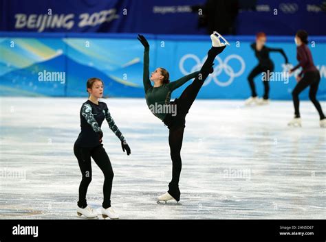 Kamila Valieva del Comité Olímpico Ruso durante la sesión de