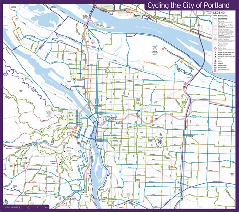 Vancouver Downtown Bike Map City Center MapSof Net