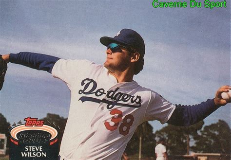 626 STEVE WILSON LOS ANGELES DODGERS TOPPS BASEBALL CARD STADIUM CLUB