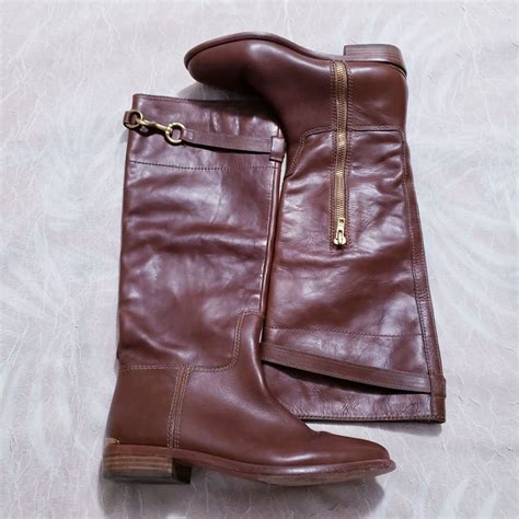 Coach Brown Leather Knee High Boots - Gem