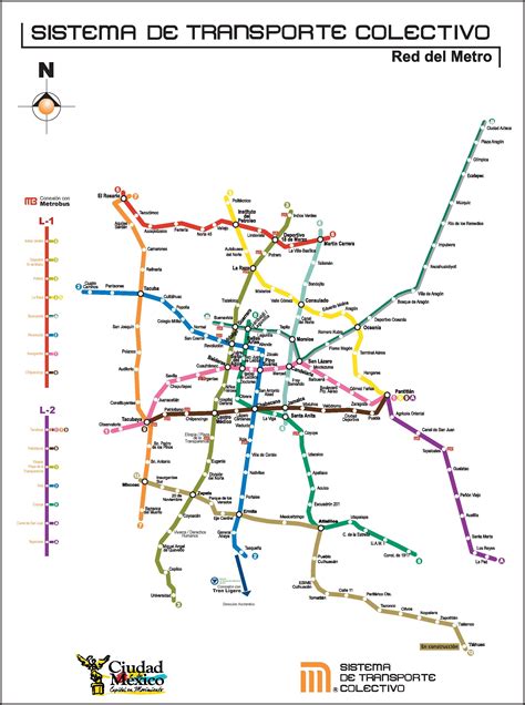 Mexico City transport map - Ontheworldmap.com