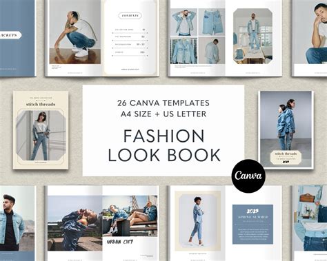 Fashion Lookbook Template Canva Magazine Template Fashion Catalog