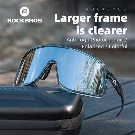 MY DeliveryROCKBROS Cycling Sunglasses Anti Fog HD Large Lens Bicycle