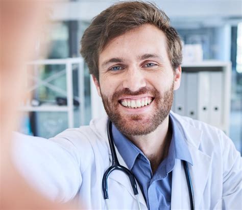 Premium Photo Healthcare Selfie And Doctor With Smile In Hospital