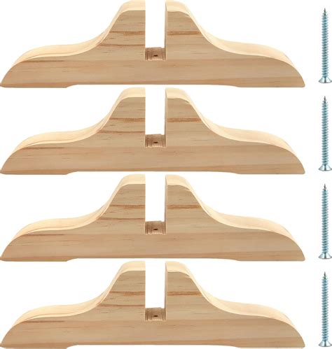 POHOVE Lot de 4 supports de séparation de pièce pliables en bois avec