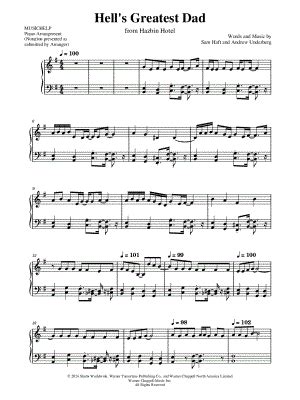 "Hell's Greatest Dad" Sheet Music - 2 Arrangements Available Instantly ...