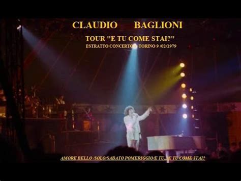 Claudio Baglioni Tour E Tu Come Stai Estratto Concerto Torino 9