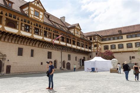 Inner Courtyard Of Hohentuebingen Castle In Tuebingen Editorial Image