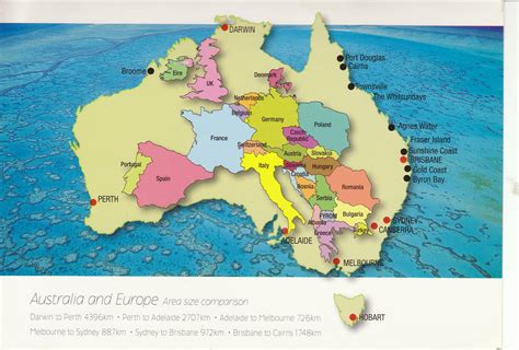 Australia v. Europe size comparison [2040 x 1380] : r/australia