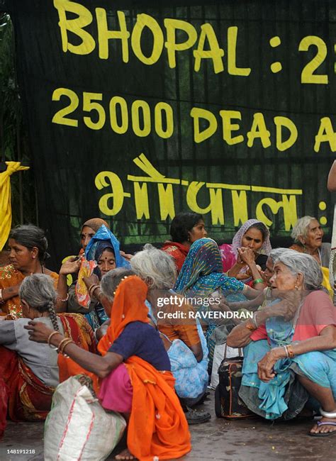 Survivors Of The 1984 Bhopal Gas Disaster And Activists Take Part In