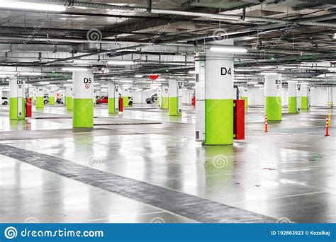 Underground Parking For A Mall Or Condominium Without People And Cars