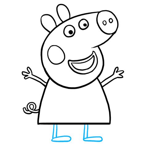 Easy Peppa Pig Drawing Easy Cartoon Pig