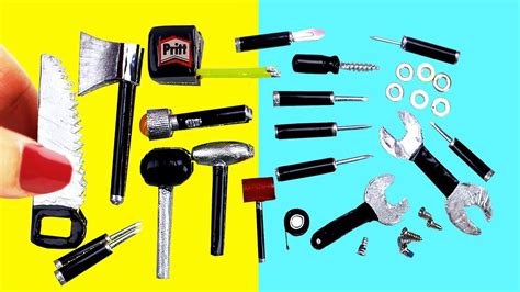 How To Make Miniature Tools And Tool Box 10 Easy Diy Miniature Doll