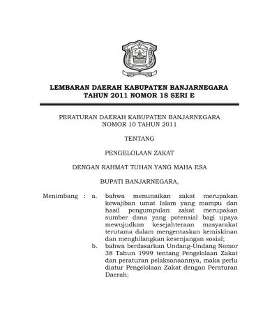 PENJELASAN PASAL DEMI PASAL Pasal 1 LEMBARAN DAERAH KABUPATEN