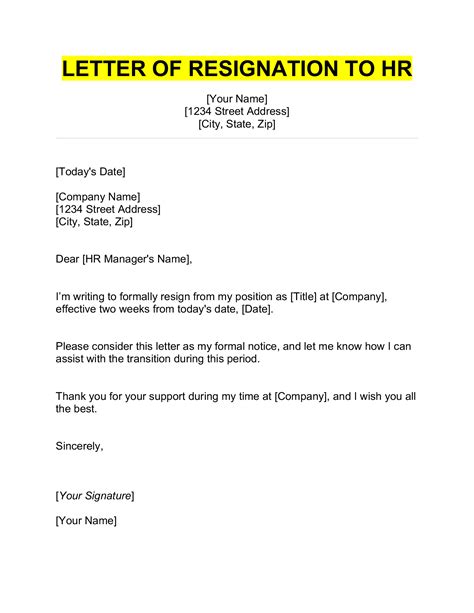 Sample Resignation Letter Simple Mayvadawson