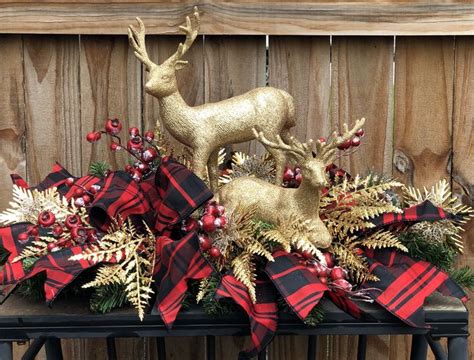 Reindeer Table Centerpiece Christmas Centerpiece Christmas Etsy