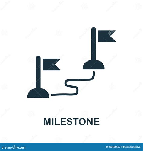 Milestone Icon Monochrome Sign From Project Development Collection