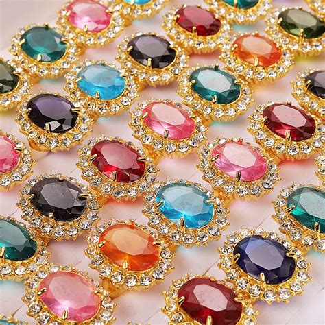 Qianbei Wholesale Pcs Lots Luxury Multicolor Zircon Jewelry Rings