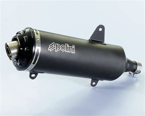 POLINI EXHAUST 4 STROKE STAINLESS STEEL BLACK APPROVED PEUGEOT METROPOLIS