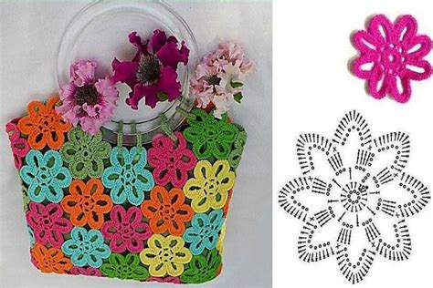 Con I Gomitoli Di Tommy Borsa Di Fiori Multicolori All Uncinetto