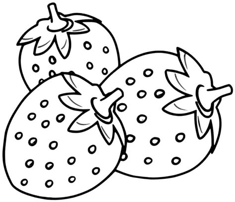 Desenho De Morango Doce Para Colorir Desenhos De Frutas Frutas Para