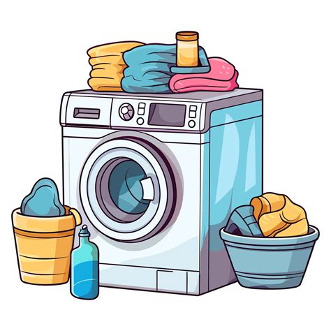 Washing Machine And Laundry Laundry Sticker 26721205 PNG