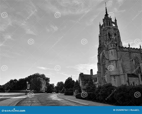 Kirk in the Hills Columbarium Church in Summer Sunset. Stock Photo ...