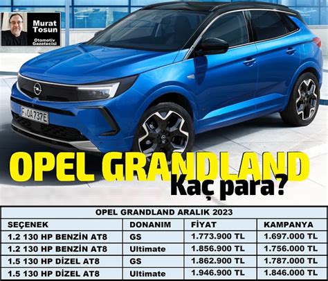 Opel Grandland Fiyat Listesi Aral K Opel Km Opel Fiyat