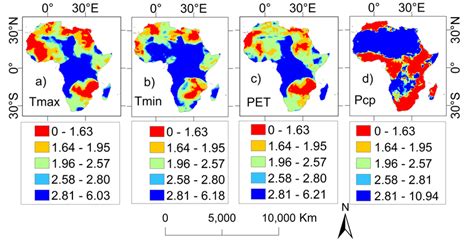 Overall Standardized Variability Statistic Z For A Tmax B Tmin