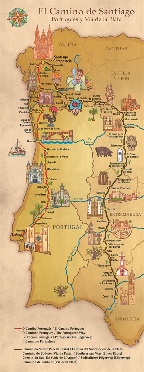 Maps Of The Camino De Santiago Ideas Peregrinas