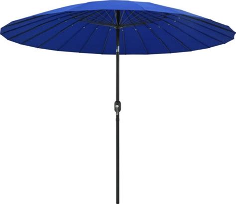 VidaXL Parasol Met Aluminium Paal 270 Cm Azuurblauw Bol