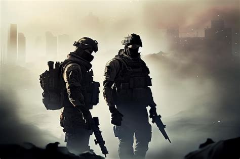 Premium AI Image | Soldiers of the elite special purpose units