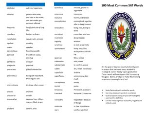 Print College Board Top 100 Common SAT ACT Vocabulary Words